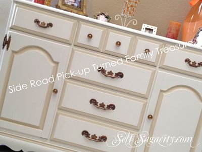 Painted wood dresser to stylish white