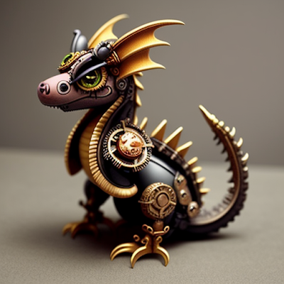 Steampunk Dragon Statue Miniature 3D amazingwallpapersa blogspot com (16)