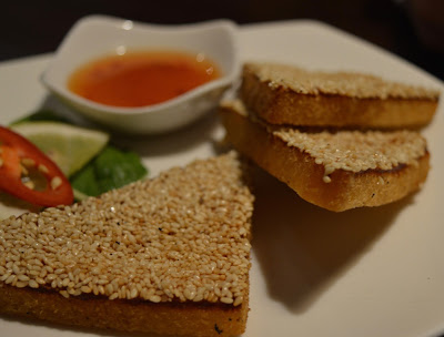 Starter option - prawn toast from Mantra Thai, Newcastle Quayside