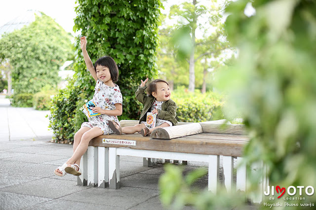 横浜の公園でご家族写真