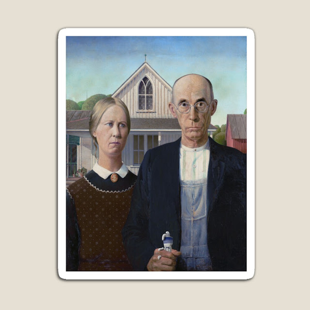 American Gothic and the toothpaste case magnet.