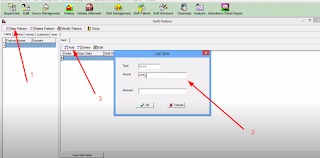 setting shift patern di aplikasi TAS