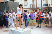 Exhibición de barrenadores en las fiestas de El Regato