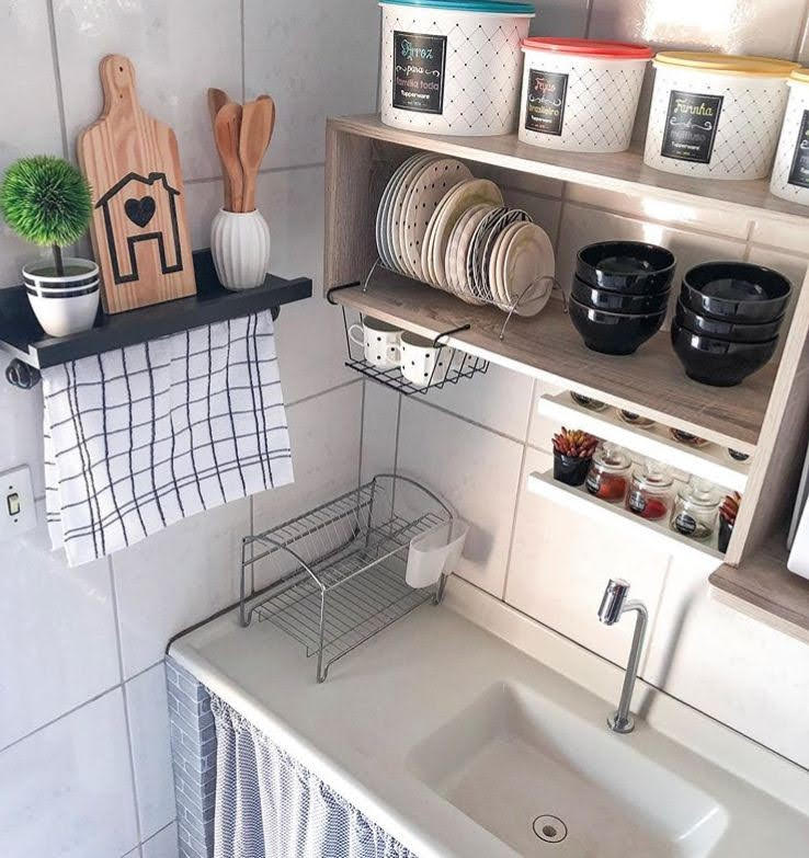 Decoração de cozinha com reciclagem