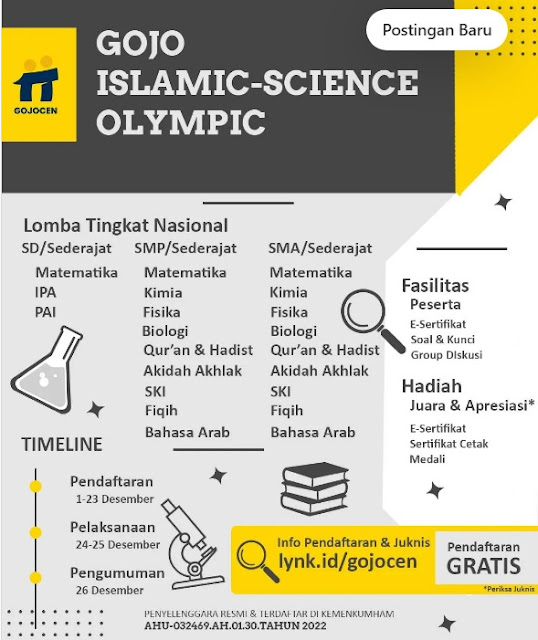 Lomba Tingkat Nasional Gojo Islamic Science Olympic (GOJOCEN)