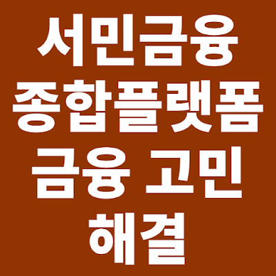 서민금융 종합플랫폼