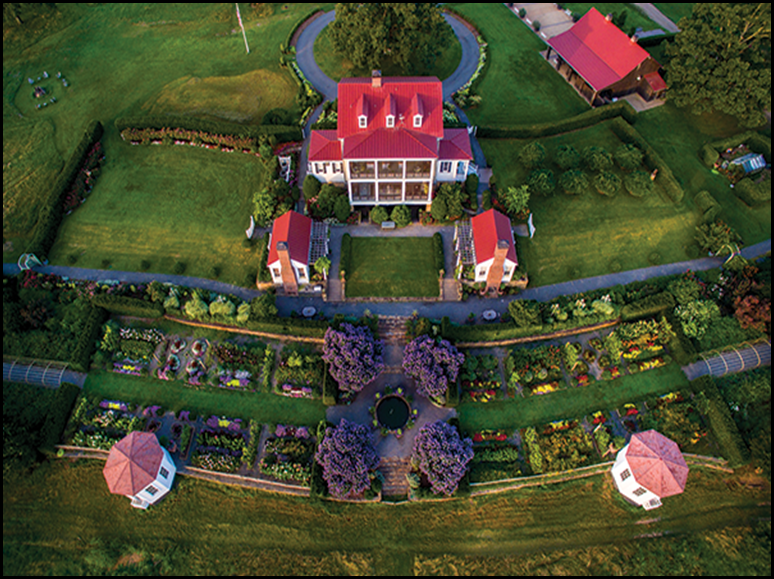 moos mountain farm aerial view