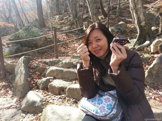  Snickers bar for energy on a Korean hike