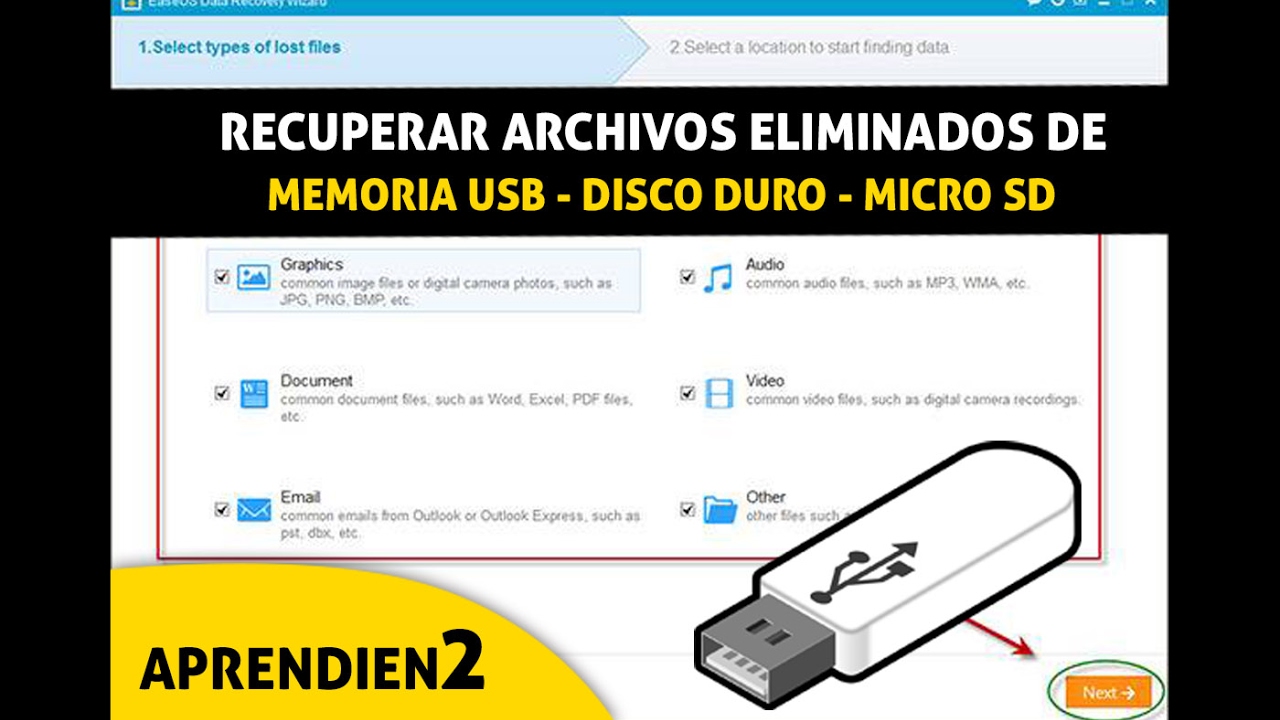 Recuperar Archivos ELIMINADOS O BORRADOS Memoria USB