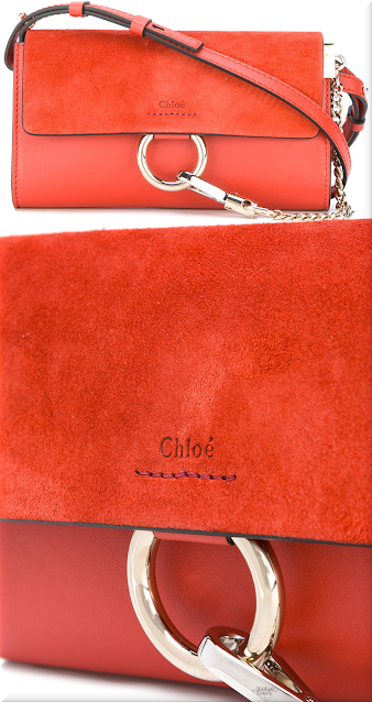 ♦Chloé Faye red crossbody bag #chloè #bags #pantone #red #brilliantluxury