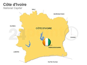 costa d'avorio map