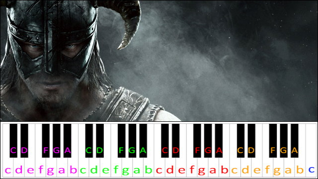 Age of Aggression / Age of Oppression (Skyrim) Piano / Keyboard Easy Letter Notes for Beginners