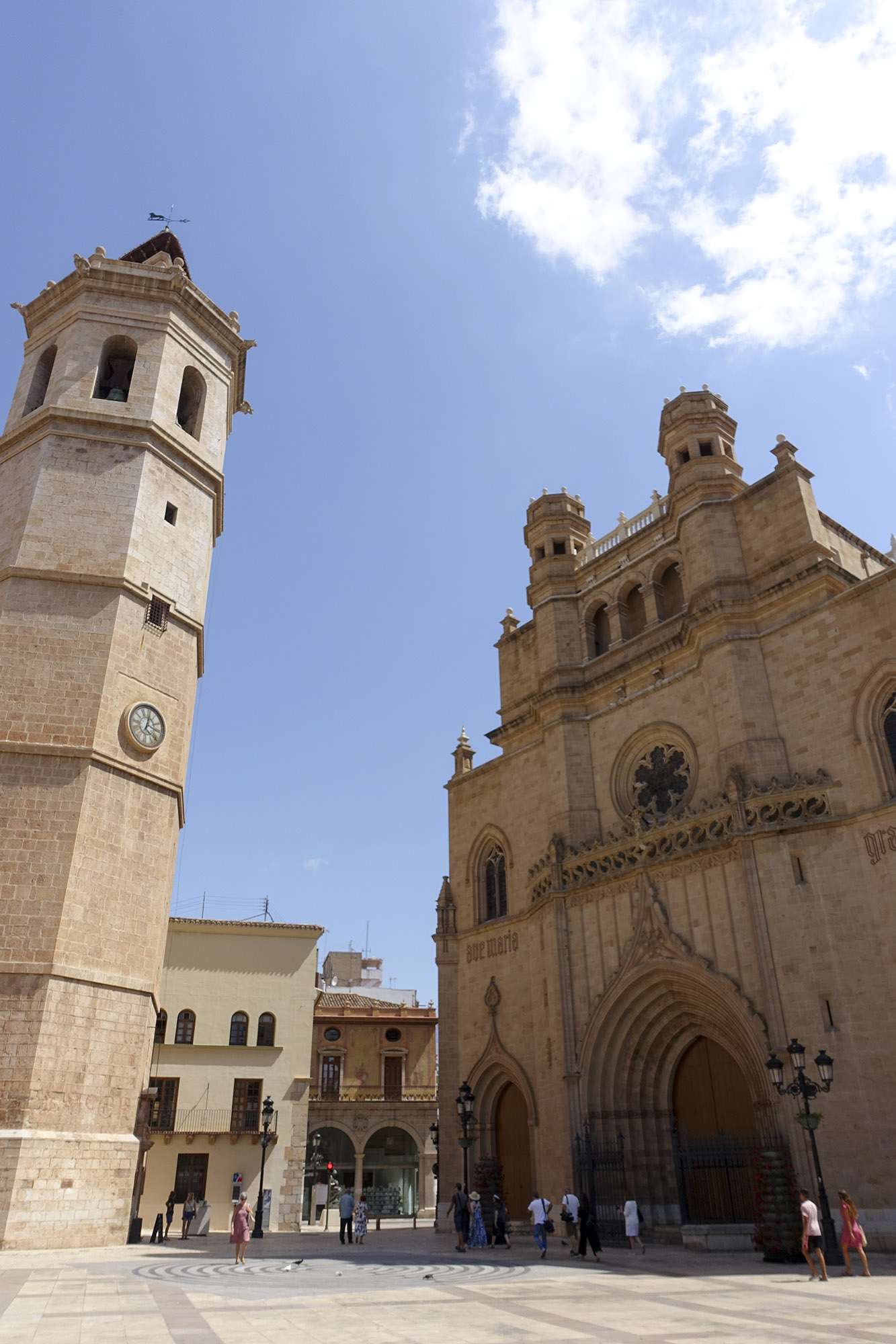 castellon main square cathedral fadri tower