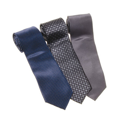 Silk Tie, Black-Grey Volvo