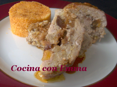 Pastel de carne relleno