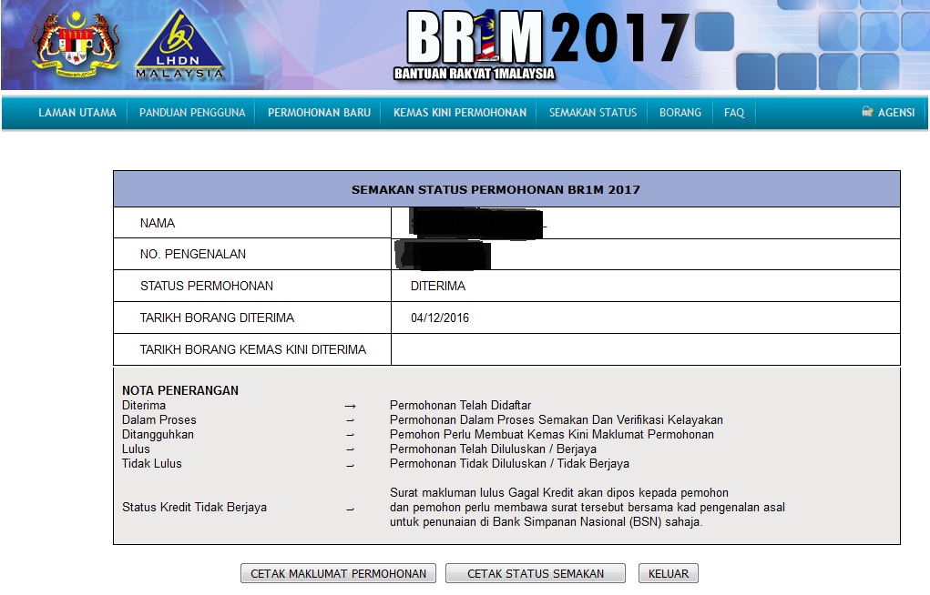 Check Status Br1m Online 2018 - CRV Turbin