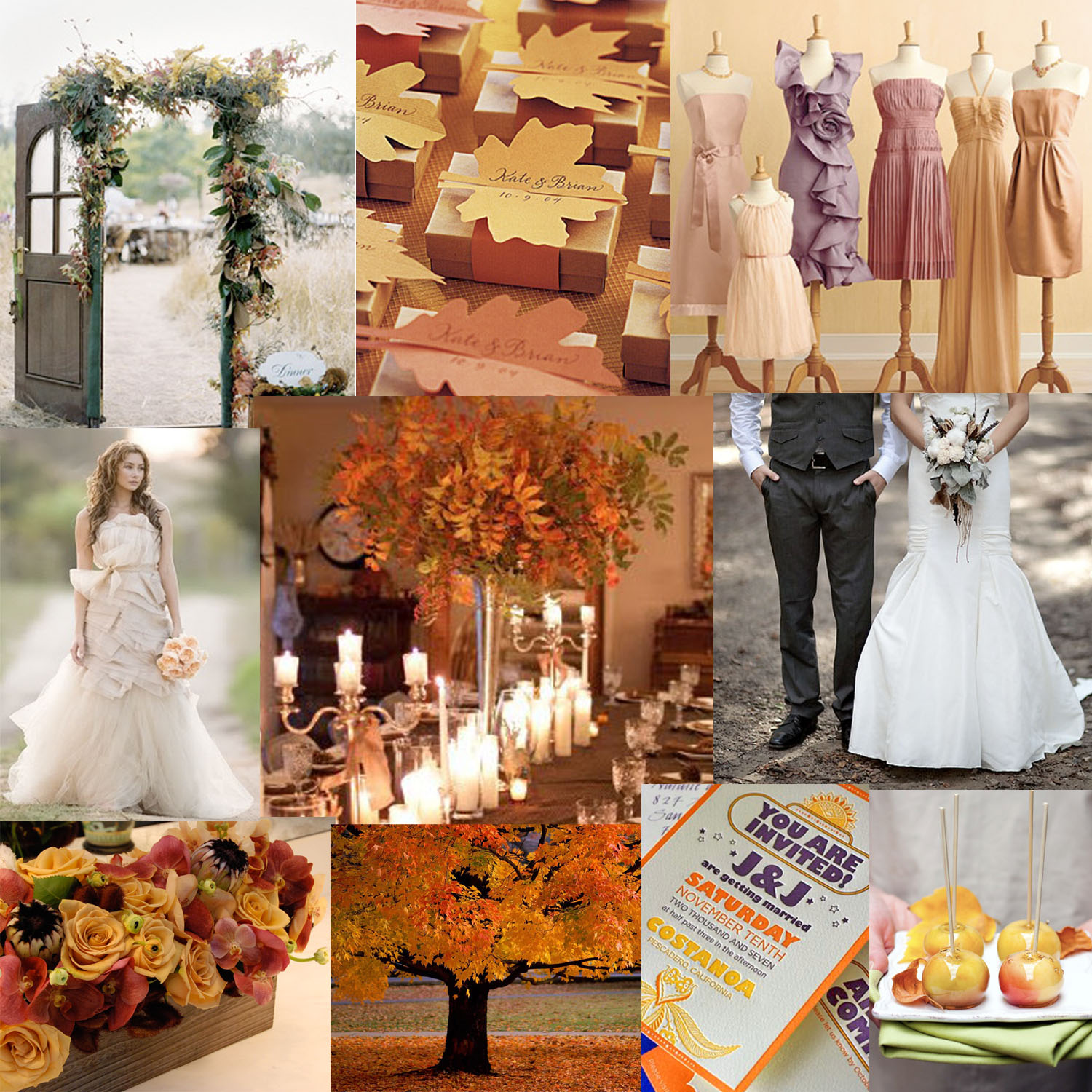 autumn wedding centerpieces