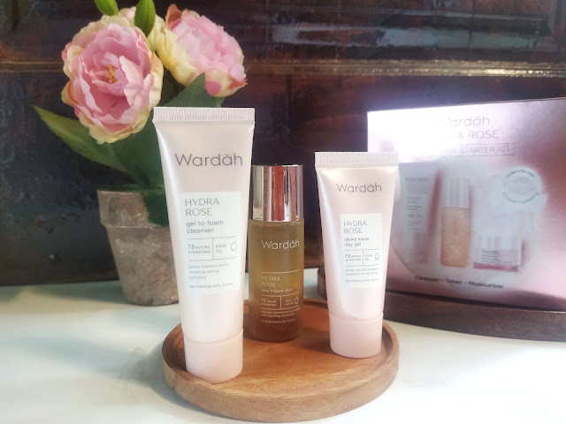 wardah hydra rose dewy skin starer kit