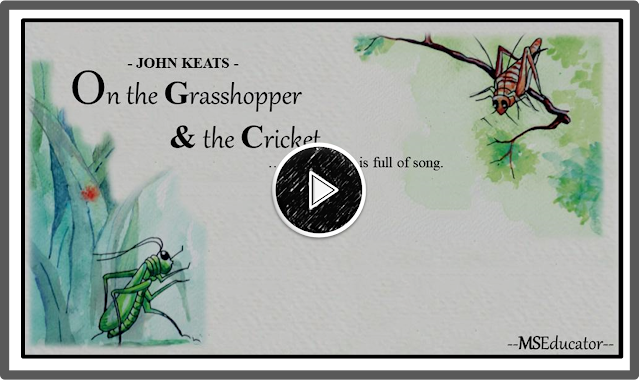 MSEducator.in - On the Grasshopper and the Cricket by John Keats