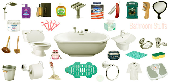 Bathroom Things | Names & Picture | Bathroom Vocabulary | Necessary Vocabulary 