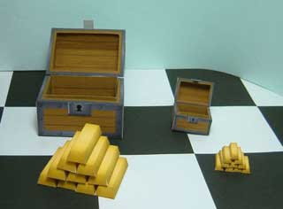 Gold-laden Treasure Chest Papercraft