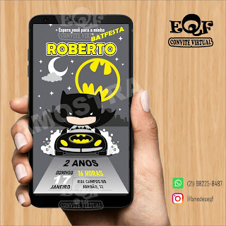 #convitevirtual, #batman, #convitevirtualbatman, #convitebatman, #temabatman, #convitedigitalbatman, #conviteinfantil, #brindesbatman