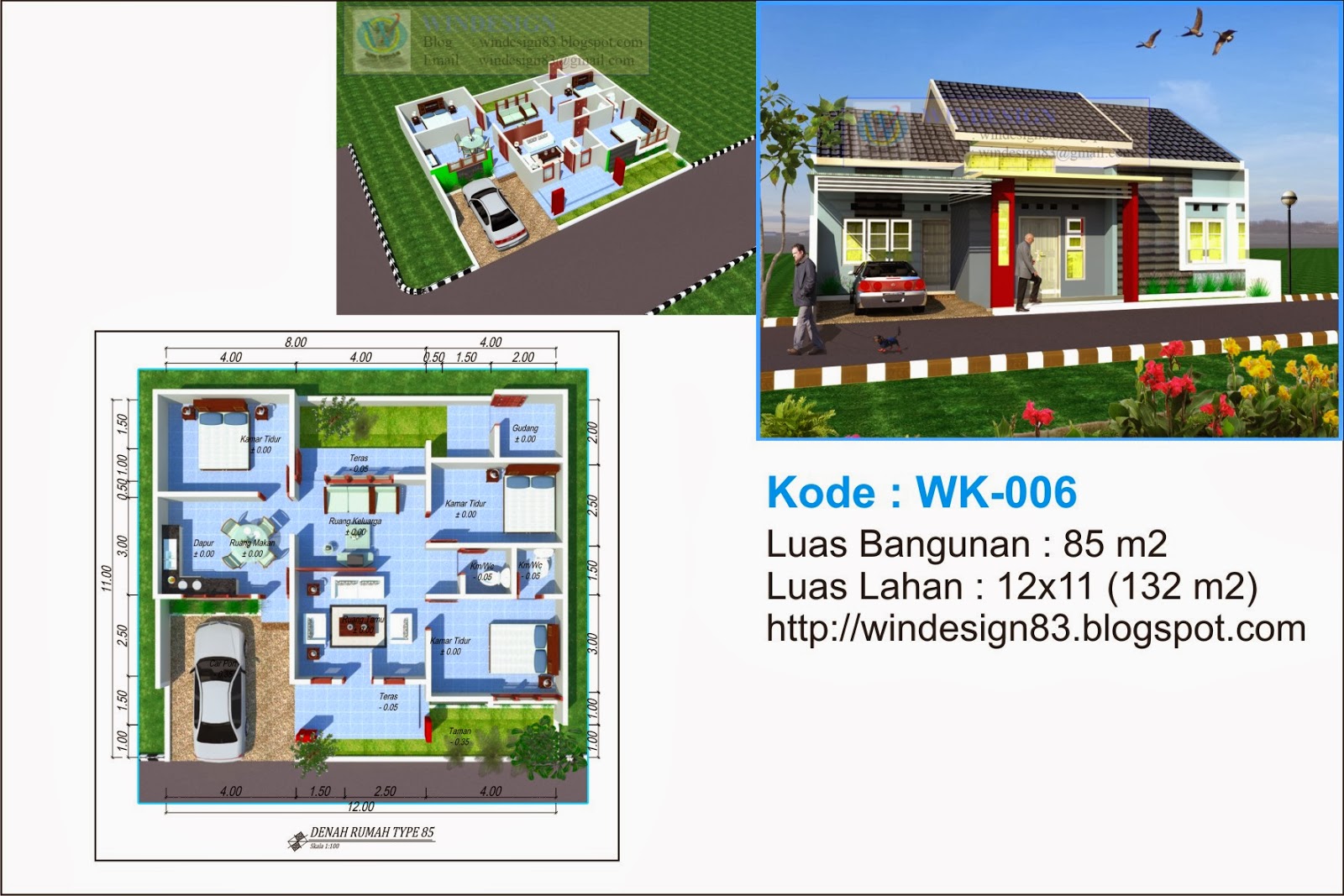 Rumah Minimalis Type 85 Kediri Desain Rumah Minimalis