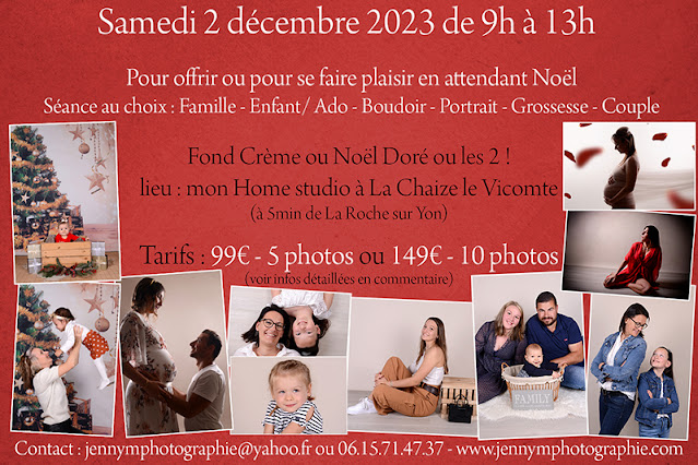 Séance photo de NoËl vendée 85 shooting photo studio