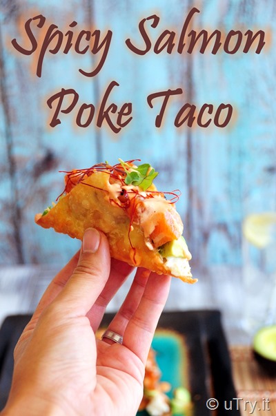 How to Make Spicy Salmon Poke Taco  http://uTry.it