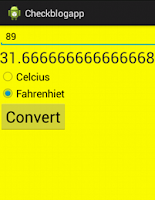Temperature conversion application in Android