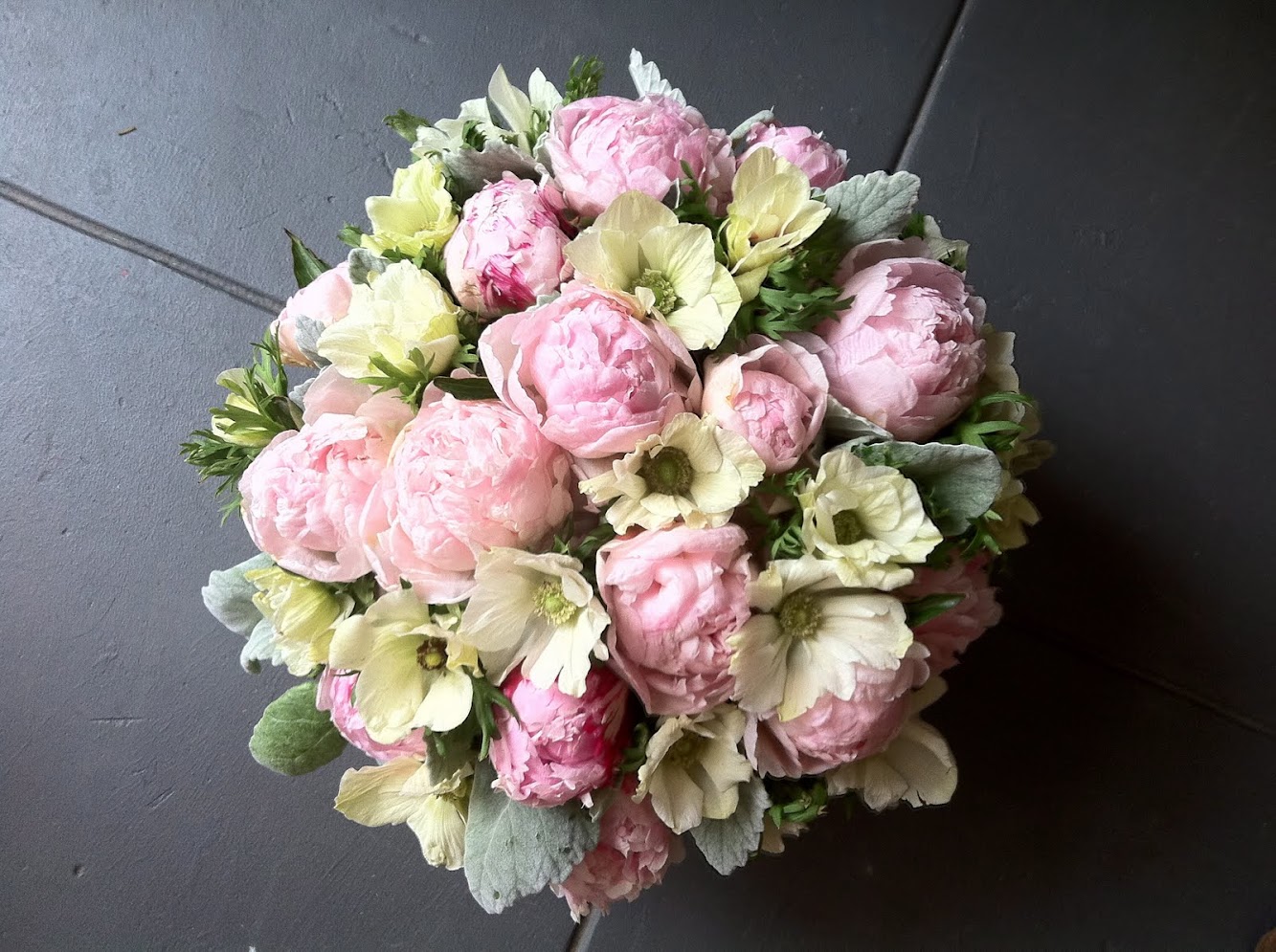 The silk wedding flowers