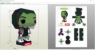 Kuri Paper - Pop Mini Funko She-Hulk Marvel Papercraft