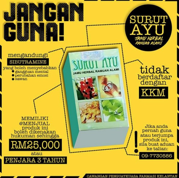 Bahaya Ubat Kurus Surut Ayu