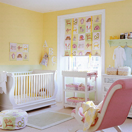 Yellow Baby Girl Nursery Room Ideas