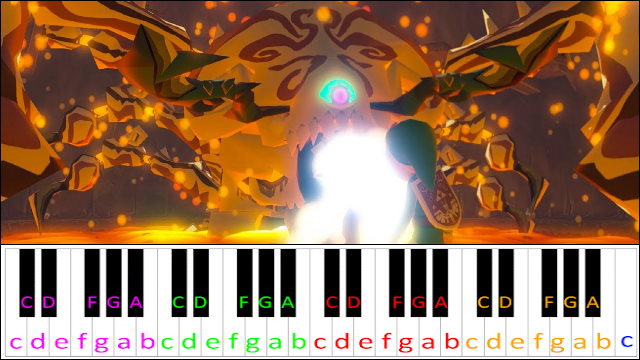 Gohma Battle First Half (The Legend of Zelda: The Wind Waker) Piano / Keyboard Easy Letter Notes for Beginners