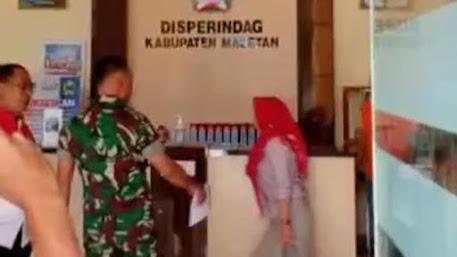 VIRAL! Seorang TNI NGamuk di Disperindag Kabupaten Magelang, Ini Sebabnya.