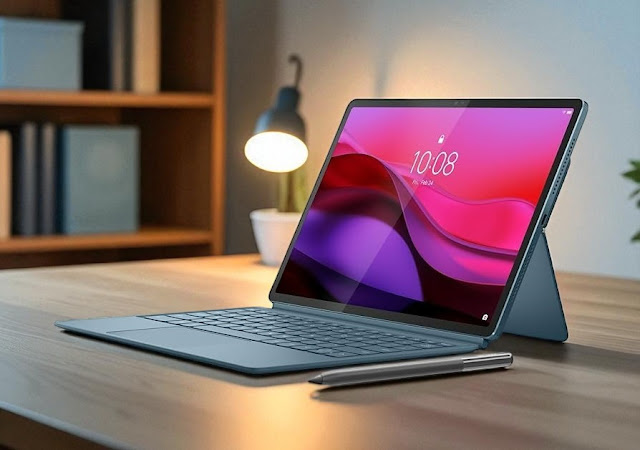 Lenovo Yoga Tab Plus playing video with Harman Kardon Dolby Atmos speakers