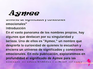 significado del nombre Aymee