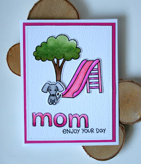 Mother's Day Card by Jess Crafts with Distress Markers and Lawn Fawn Let's Play