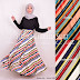 Rok Panjang Muslimah Striped Umbrella Skirt 081372507000