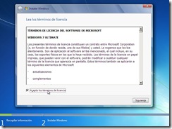 4 - Terminos de licencia Instalacion windows vista