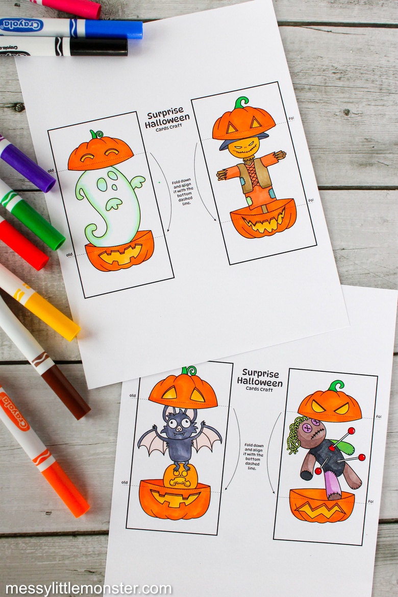 Printable Halloween Card Craft - Messy Little Monster