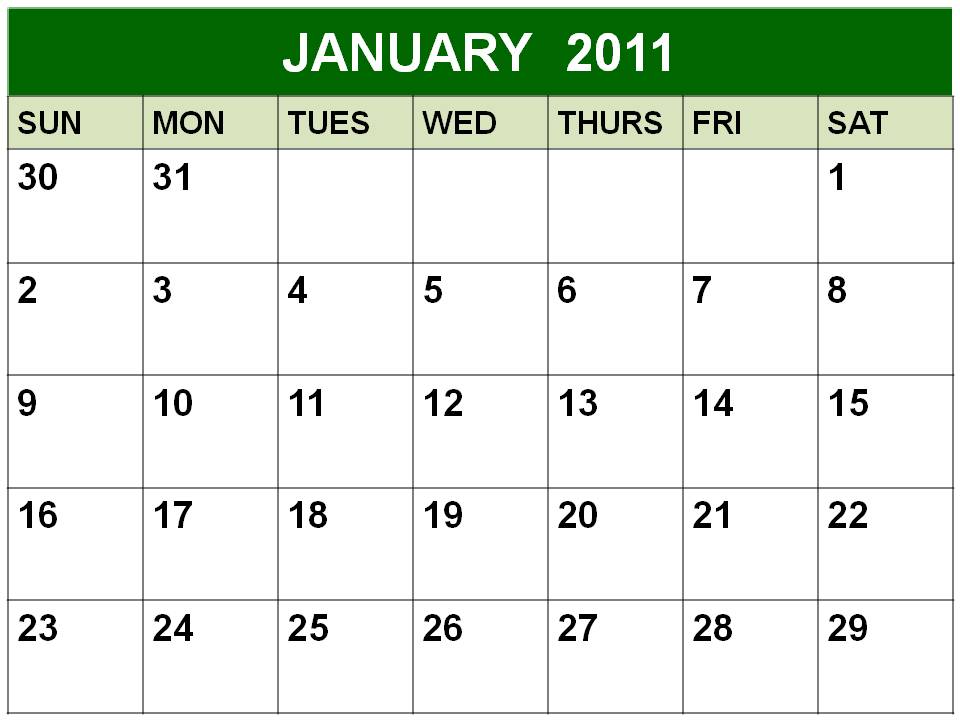 2011 calendar monthly. january 2011 calendar +