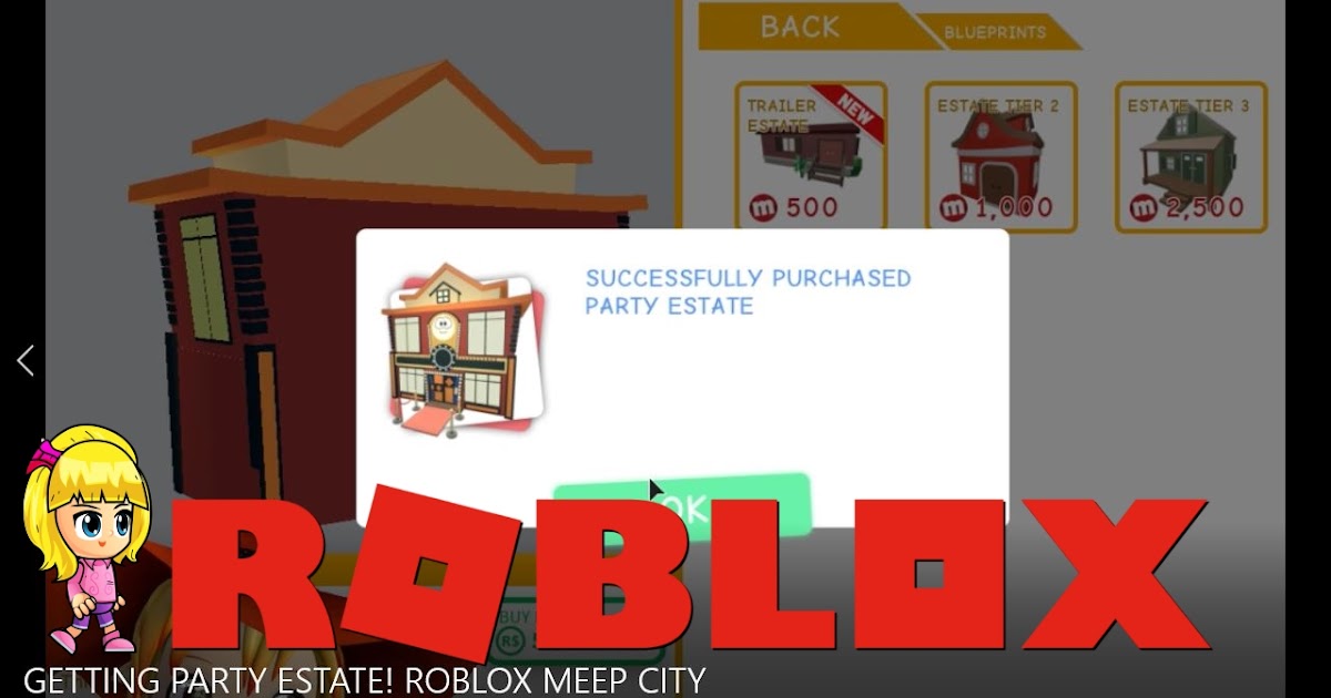 Chloe Tuber Roblox Meep City Gameplay Getting Party Estate Buy For 500 Robux - new neighborhood furniture more roblox meepcity update youtube