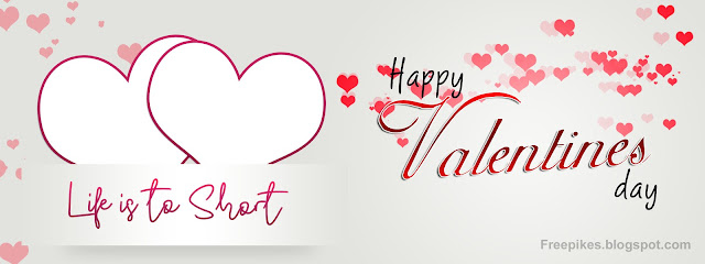 Facebook Cover template in PSD - Happy Valentines day