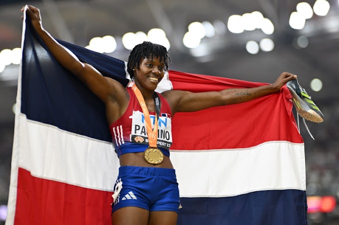 Marileidy Paulino, nueva campeona mundial de 400 metros de los 400 metros, este miércoles en Budapest.