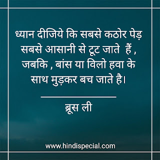 Hindi Best Quotes, Bruce Lee, Quotes of the day