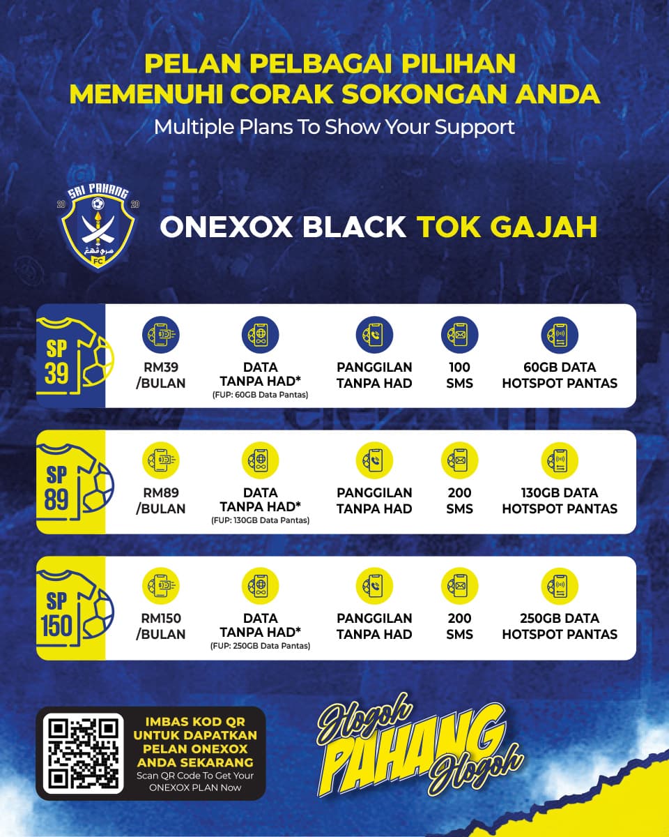 Pelan ONEXOX Black edisi Tok Gajah