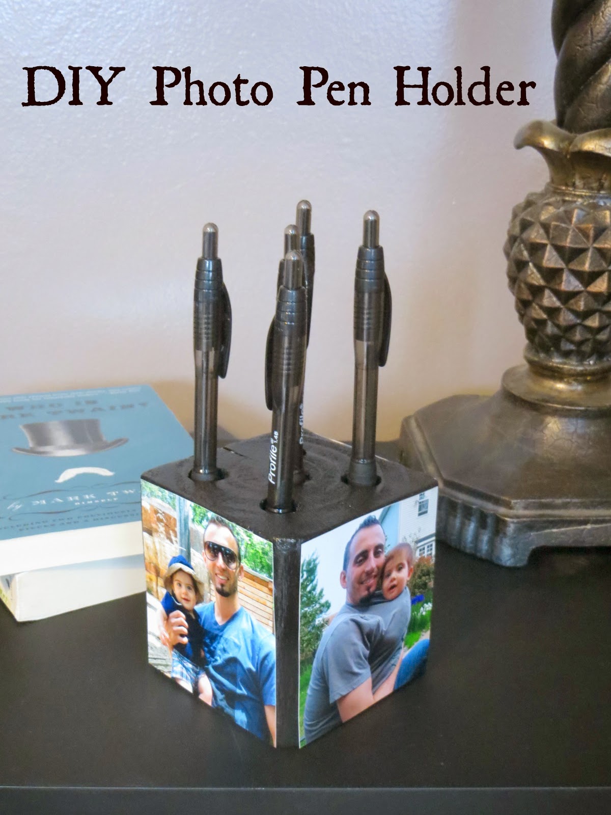 DIY Photo Pen Holder Block