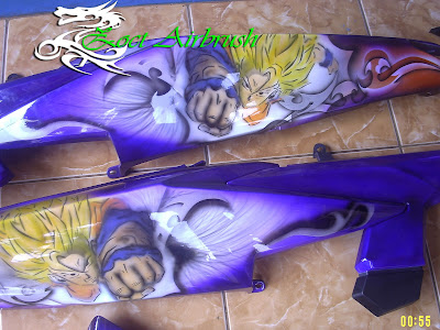 Modifikasi Airbrush Jupiter MX 2011 motif Dragon Ballz